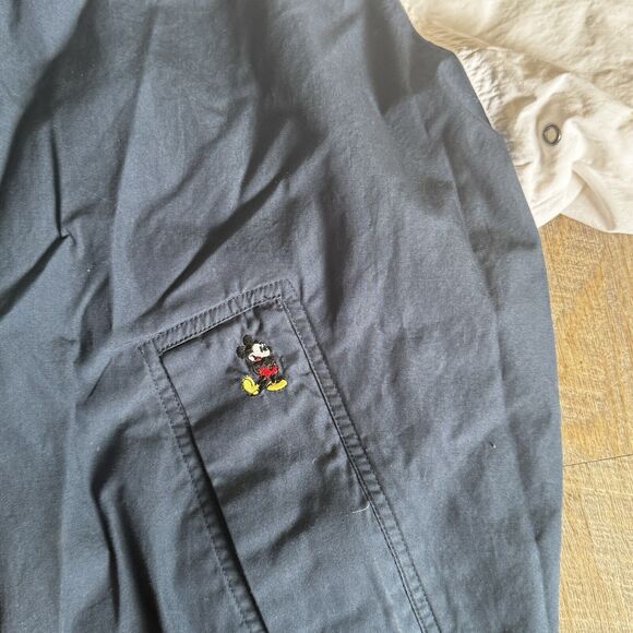 Vintage 90's Mickey & Co Bomber Jacket with Hood Unisex Med Embroidered Full Zip - Picture 3 of 11
